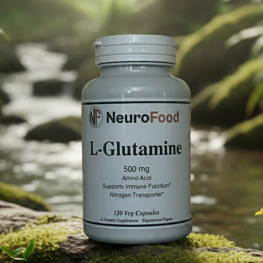 L-Glutamine 500mg Brain Fuel • Craving Support • Gut Health